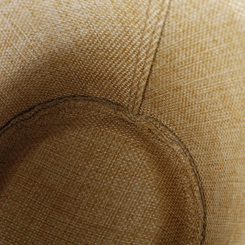 Men's linen Solid Color Cool Western Cowboy Male Cycling Hat Accessories Sunscreen