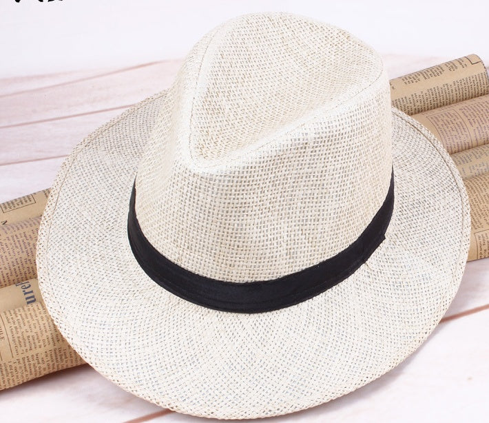 Straw Cowboy Hat Outdoor Sunshade Knight Hat Breathable