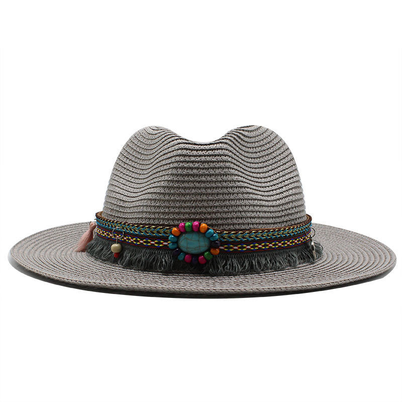 Jazz Cowboy Straw Outdoor Seaside Sun Hat