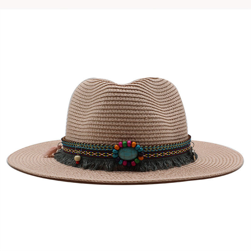 Jazz Cowboy Straw Outdoor Seaside Sun Hat