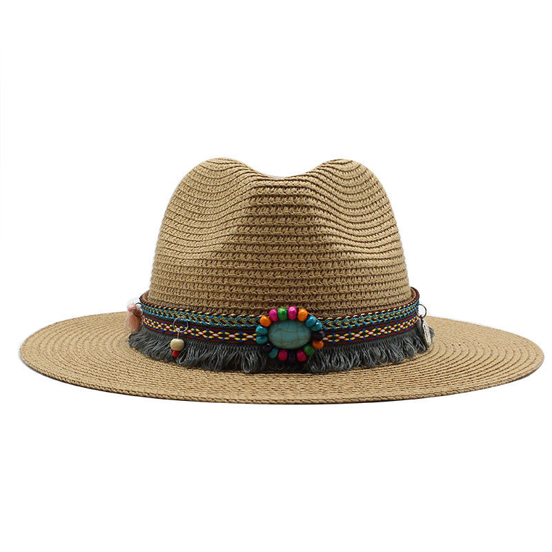 Jazz Cowboy Straw Outdoor Seaside Sun Hat