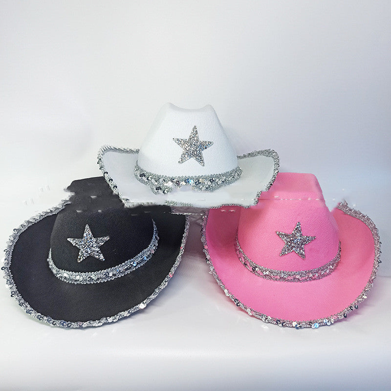 Party Bilateral Sequined Cowboy Hat