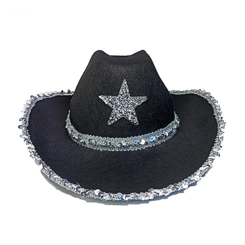 Party Bilateral Sequined Cowboy Hat