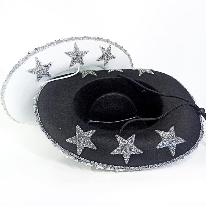 Party Bilateral Sequined Cowboy Hat