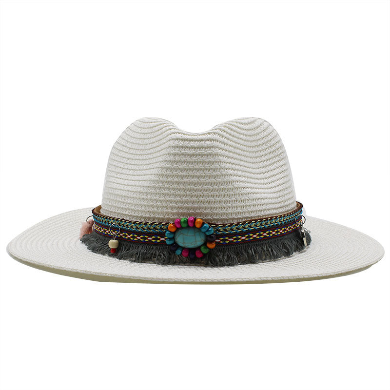 Jazz Cowboy Straw Outdoor Seaside Sun Hat