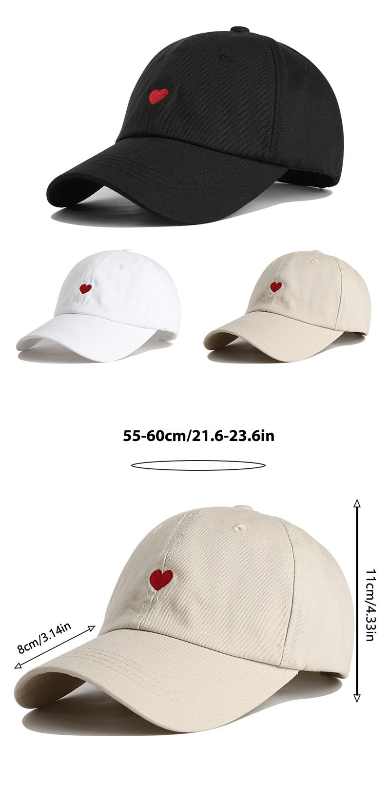 Sun Protection Love Baseball Cap For Women
