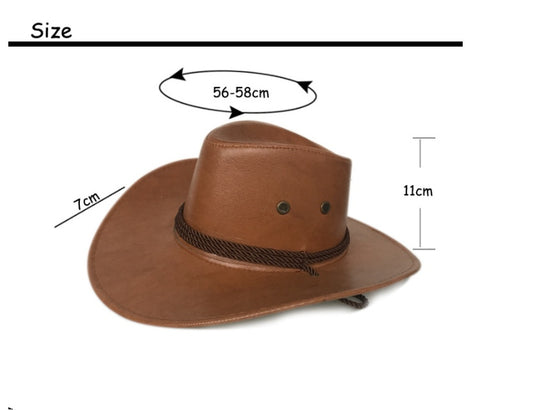American West Cowboy Hat Faux Leather Hat