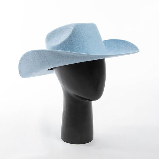 Fashion Casual Curling Wool Felt Cowboy Hat